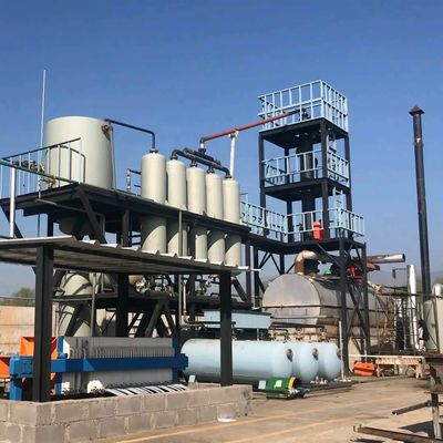 15.5kW 旧タイヤ 旧タイヤ プラスチック油泥のリサイクルのためのピロリシスと蒸留システム