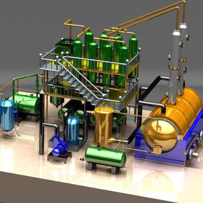 直接加熱された25KWの廃棄油蒸留機で 原油をディーゼルに変換する