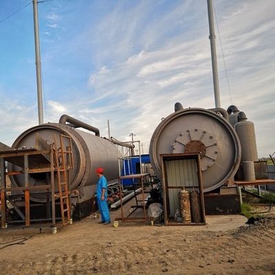 エネルギー鉱業 廃棄タイヤ/タイヤとプラスチックを燃料油にするピロリシス機械