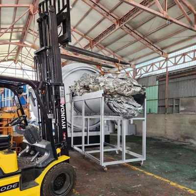 直熱廃棄物 タイヤ オイル ピロリシス 機械 リサイクルライン 38tons 重量