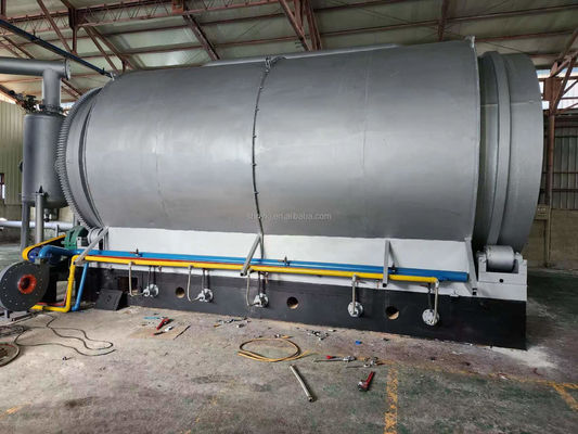 直熱廃棄物 タイヤ オイル ピロリシス 機械 リサイクルライン 38tons 重量