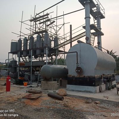 100000kg 使われたエンジンオイルをガソリンに精製 ディーゼルベースオイル蒸留装置